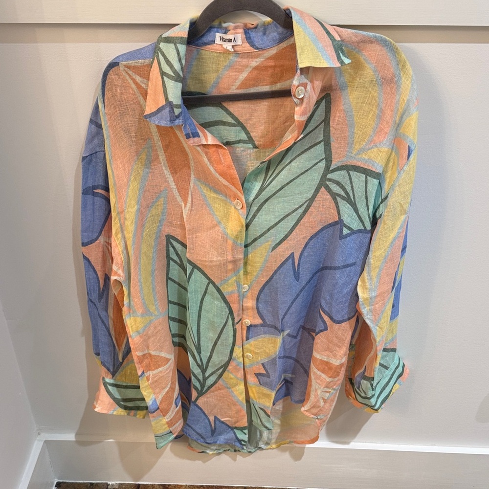 Vitamin A Pastel Striped Shirt